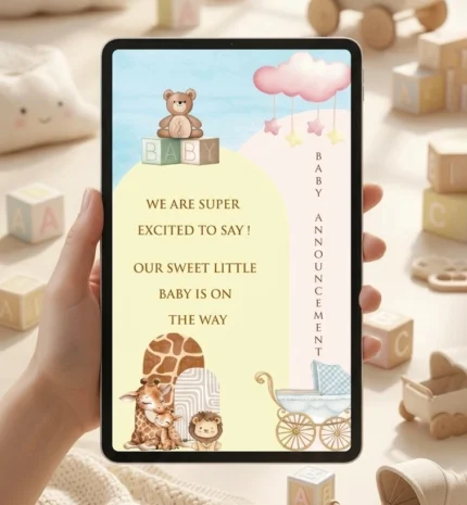 Easy Invitation, Baby Announcement Invite, EI_BA0005